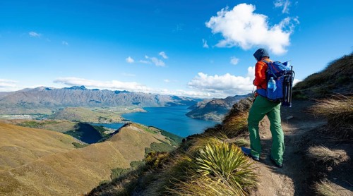 Hiker on the Ben Lomond trail