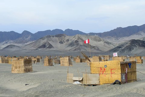 Huts of squatters