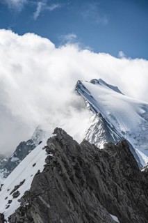 Rugged mountain peaks