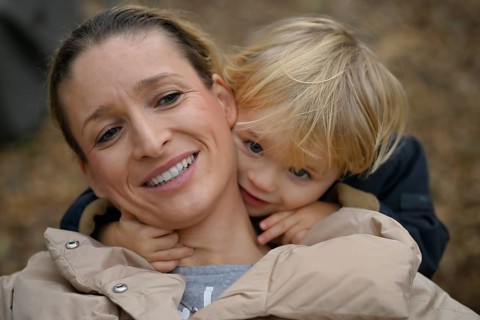 Mother albert with son