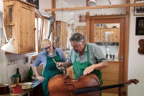 Collaborator and master violin maker Rainer W