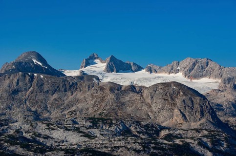 View to the Hallstatt Glacier and High Dachstein