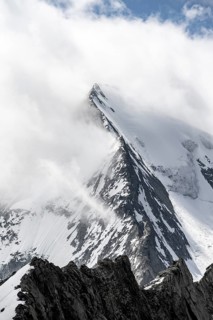 Rugged mountain peaks