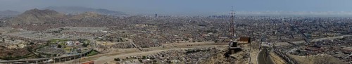 View from the Cerro San Cristobal viewpoint to the capital