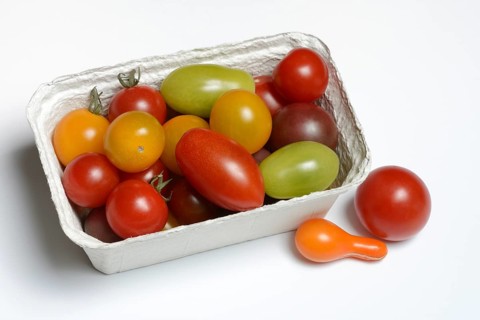 Various cherry tomatoes in packaging