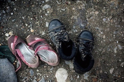 Two pairs of children's shoes