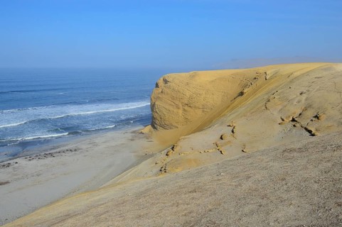 Sandstone cliffs at Supay Beach