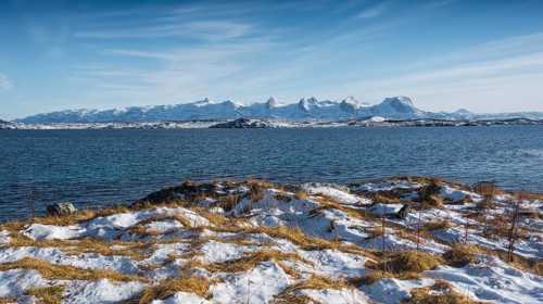 Snowy mountain range Seven Sisters