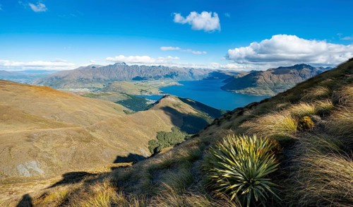View of Lake Wakatipu and Mountain Range The Remarkables