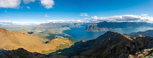 View of Lake Wakatipu and Mountain Range The Remarkables