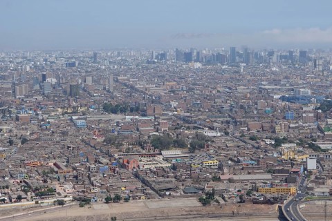 View from the Cerro San Cristobal viewpoint to the capital