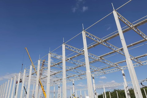 Shell of a logistics hall