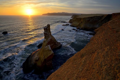 Sunset over the rock Catedral