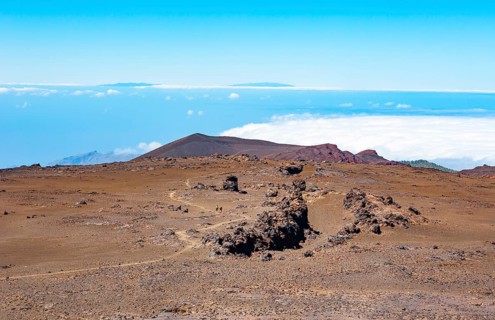 Volcano hike at the foot of the Pico Viejo