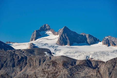 View to the Hallstatt Glacier and High Dachstein