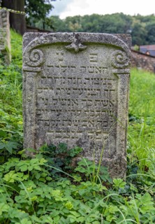 Tombstone at Jewish Cemetery in Jemnice