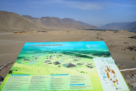 Information board at the ruins of the oldest city in America