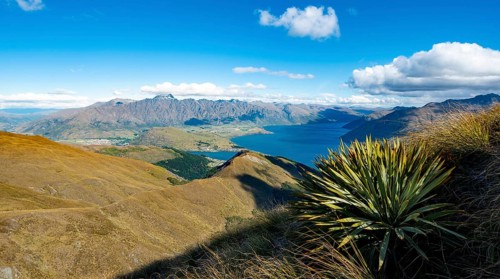 View of Lake Wakatipu and Mountain Range The Remarkables