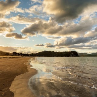 Cooks Beach at sunset