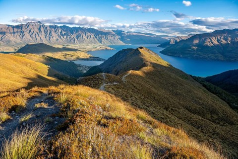 View of Lake Wakatipu and Mountain Range The Remarkables