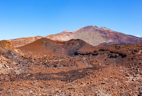 Volcanic landscape at the foot of the Pico Viejo