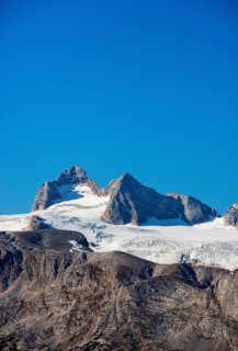 View to the Hallstatt Glacier and High Dachstein