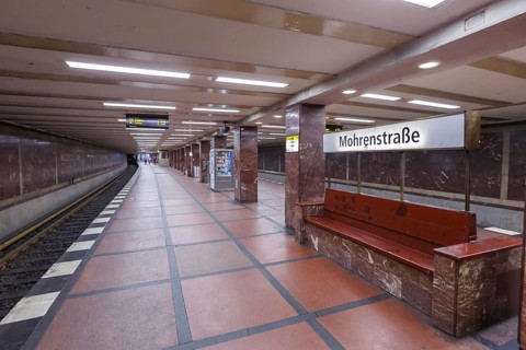 Mohrenstrasse Berlin Underground Metro Underground Station Tunnel Station U Bahn