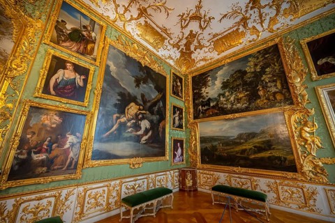 Wall with paintings