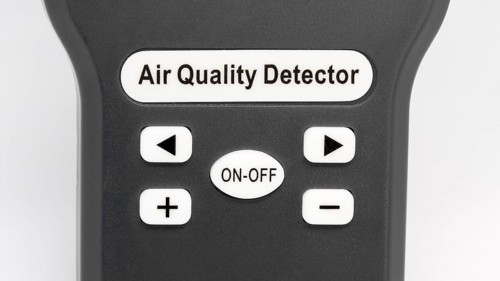 Measuring device for checking the quality of indoor air in offices