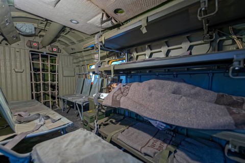 Helicopter museum patient transport helicopter indoor
