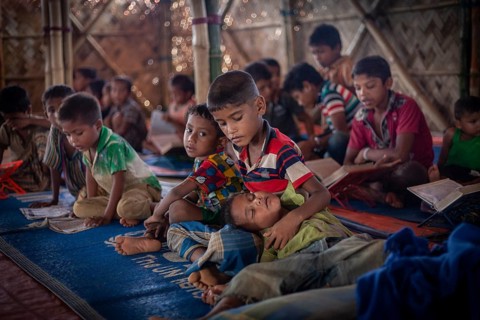 Children in a madrasah
