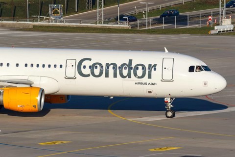 An Airbus A321 of the Condor with the registration D-AIAC at Munich Airport