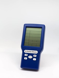 Measuring device for checking the quality of indoor air in offices