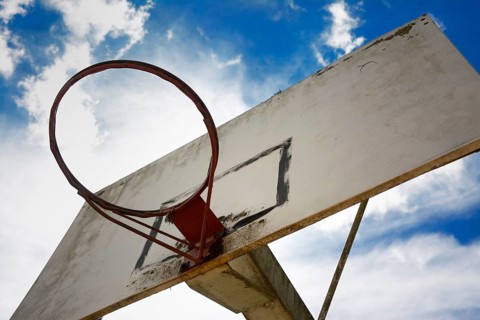 Old basketball hoop