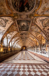 Statues in the Renaissance Antiquarium or Hall of Antiquities in the Munich Residence