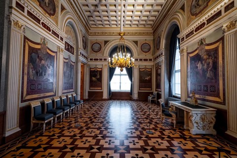 Room with paintings in the Munich Residence