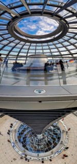 Panorama of the dome and the lower part of the sun protection element