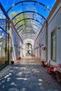 Glass roofed arcade