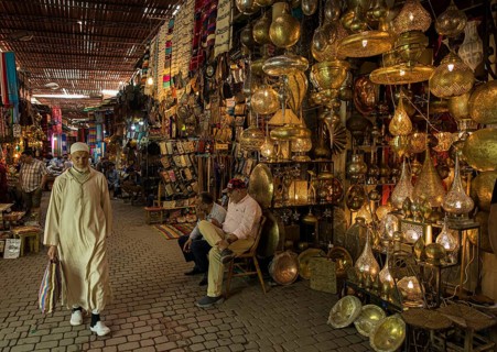 Local man walking through the souk