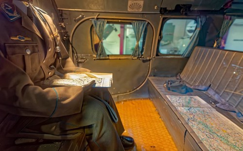Helicopter museum interior