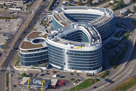 Skyloop building Ernst and Young at Stuttgart Airport