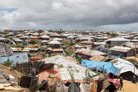 Camp for Rohingya refugees from Myanmar