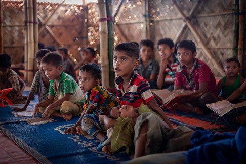 Children in a madrasah
