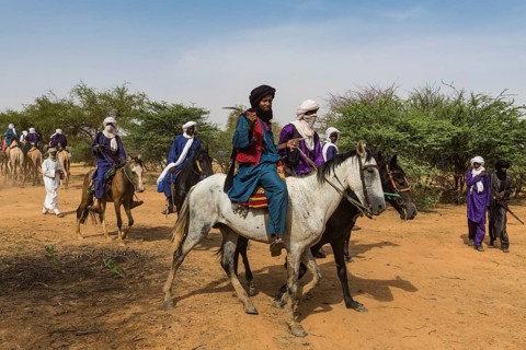 Tuaregs on their camels
