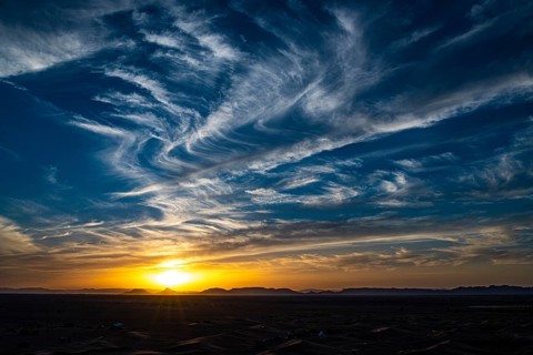 Sunset in the desert