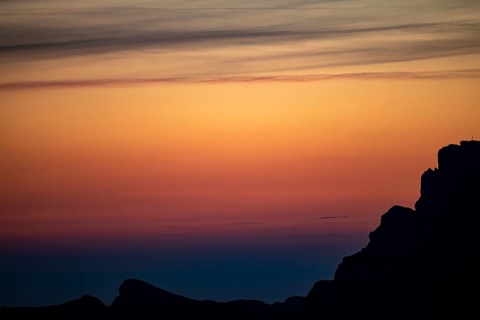 Summit of the high Ifen at sunrise