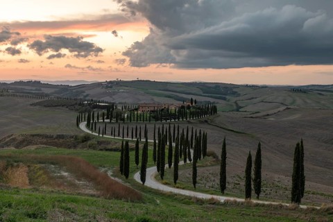 Agriturismo Baccoleno with cypress avenue
