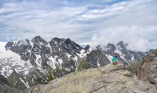 Hiker on the Lapenscharte