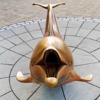 Bronze sculpture of Dolphin Fungie