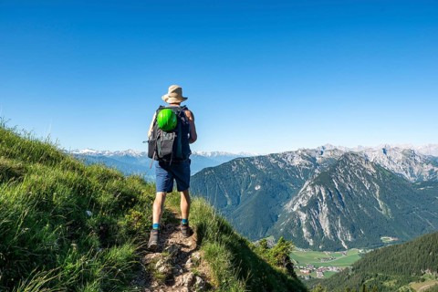 Hiker on a hiking trail